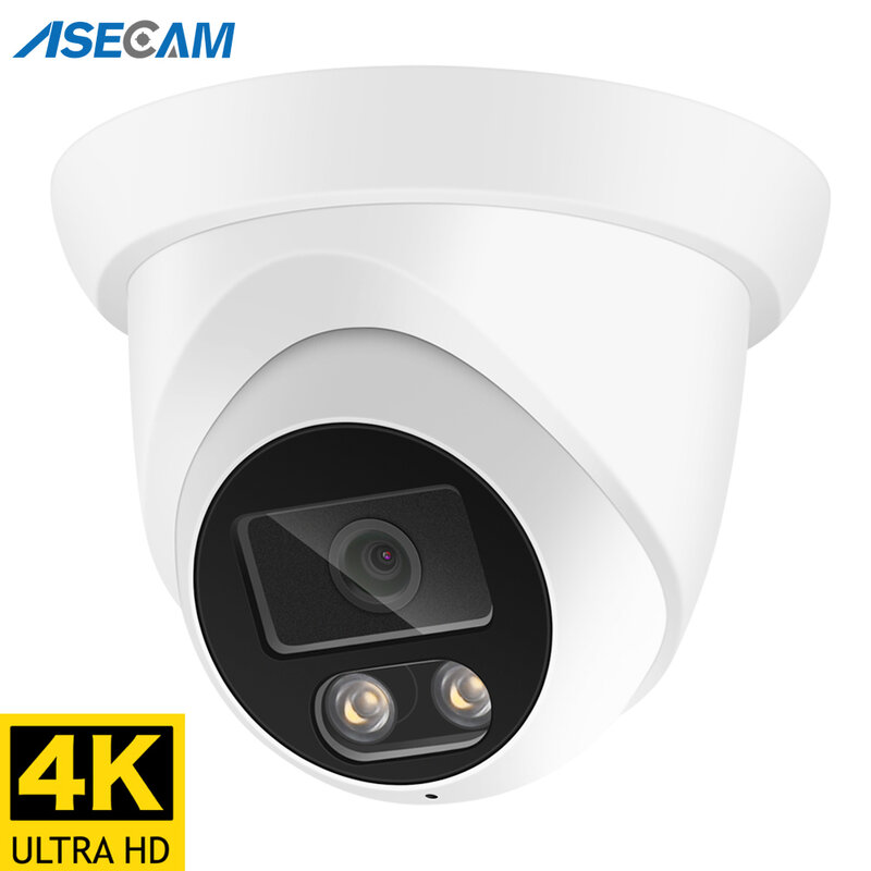 ASECAM-Home CCTV كاميرا مراقبة, الصوت في الهواء الطلق, منظمة العفو الدولية الكشف عن الإنسان, زاوية واسعة, 8MP, POE, H.265, Onvif, 2.8 مللي متر, 4K