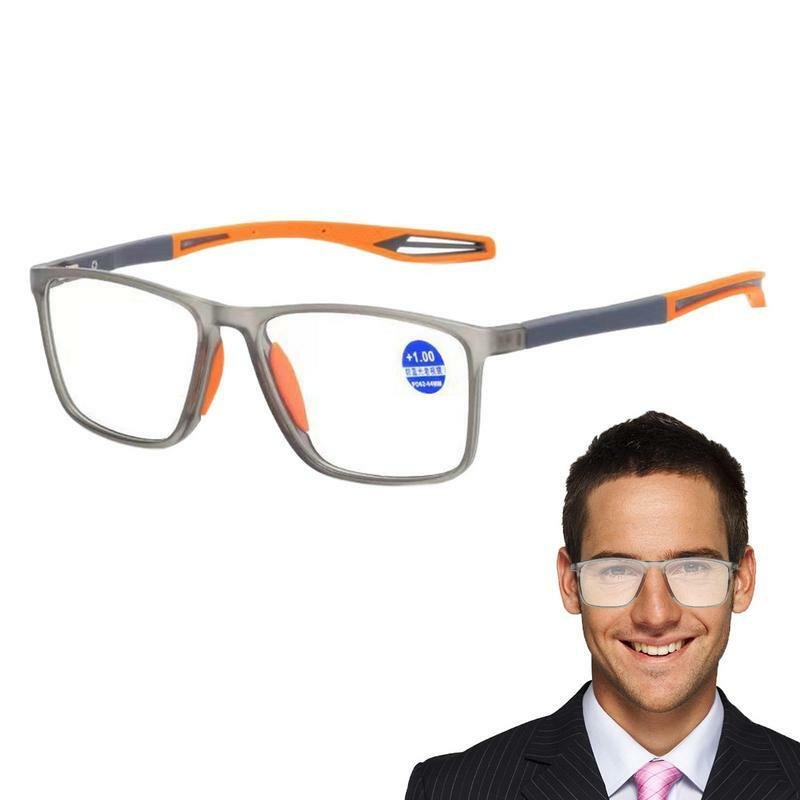 نظارات قراءة متعددة البؤر بإطار خفيف للغاية TR90 نظارات للقراء الرياضيين نظارات لقصر النظر الشيخوخي لقيادة الدراجات