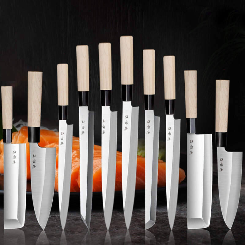 سكين ساشيمي ياباني احترافي ، سكاكين طبخ سوشي لتقطيع اللحوم ، سكين طاه للمطبخ