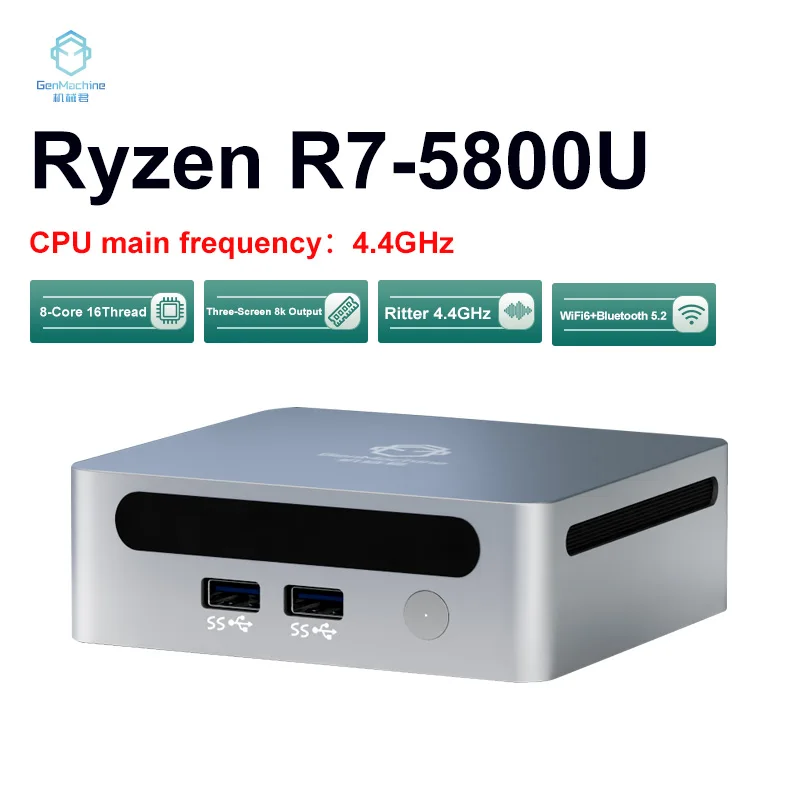 جديد AMD Ryzen 7 5800U كمبيوتر صغير, ويندوز 11 برو, DDR4, 16 جيجابايت, 32 جيجابايت, GB GB, GB, SSD, WiFi 6, RTL8852, BT5.2, كمبيوتر مكتبي للألعاب