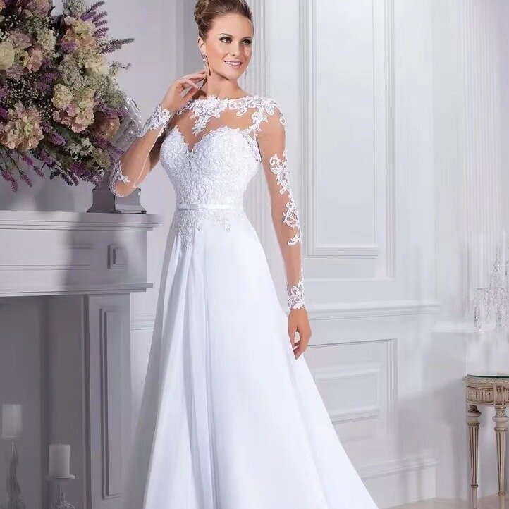 فستان زفاف دانتيل ، MK1485 ، جديد