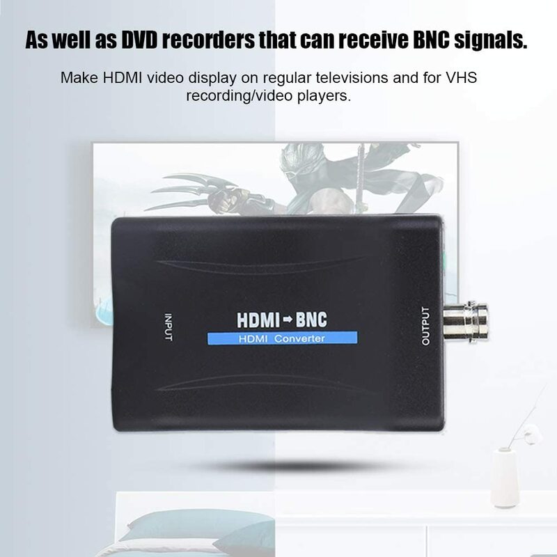 HDMI إلى BNC محول محول فيديو-HDMI في أنثى BNC اقناع خارج موصل مركب صندوق مع 3.5 مللي متر إخراج الصوت ل كامل HD DV