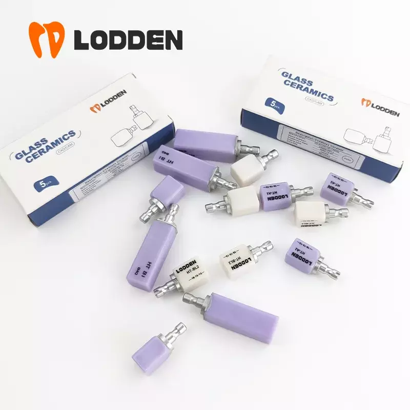 مكعبات سيراميك زجاجية من LODDEN-Dental لمختبر ليثيوم ديسيليكات ، htt ، LT لكاميرا CAD cirona ، قشرة Cerec ، مواد طبيب أسنان ، C14 ، 5 في كل صندوق