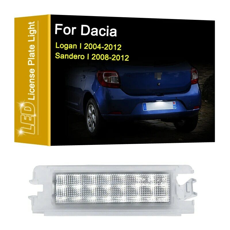 12 فولت LED رقم لوحة مصباح ل Dacia لوجان I 2004-2012 سانديرو I 2008-2012 الأبيض لوحة ترخيص ضوء الجمعية