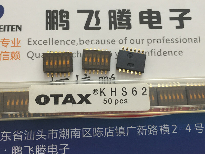 1 قطعة المستوردة اليابانية OTAX KHS62E الطلب رمز التبديل 6 بت التصحيح 1.27 مللي متر تباعد 6P مفتاح الترميز