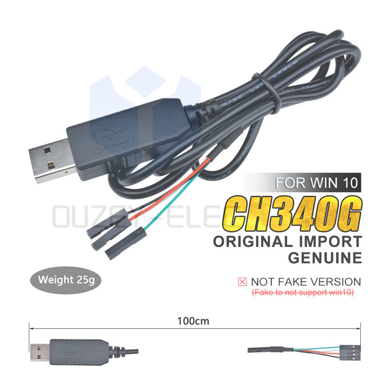 1 M CH340 CH340 g كابل خط التحميل USB إلى TTL محول تسلسلي USB إلى RS232 TTL محول تسلسلي محول 4 دبوس مقبس أنثى