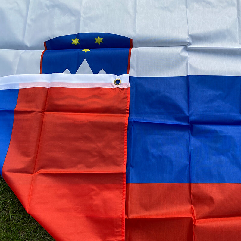Aerlxemrbrae العلم سلوفينيا العلم 3x5 قدم العلم السلوفيني 90x150 سنتيمتر سلوفينيا العلم الوطني