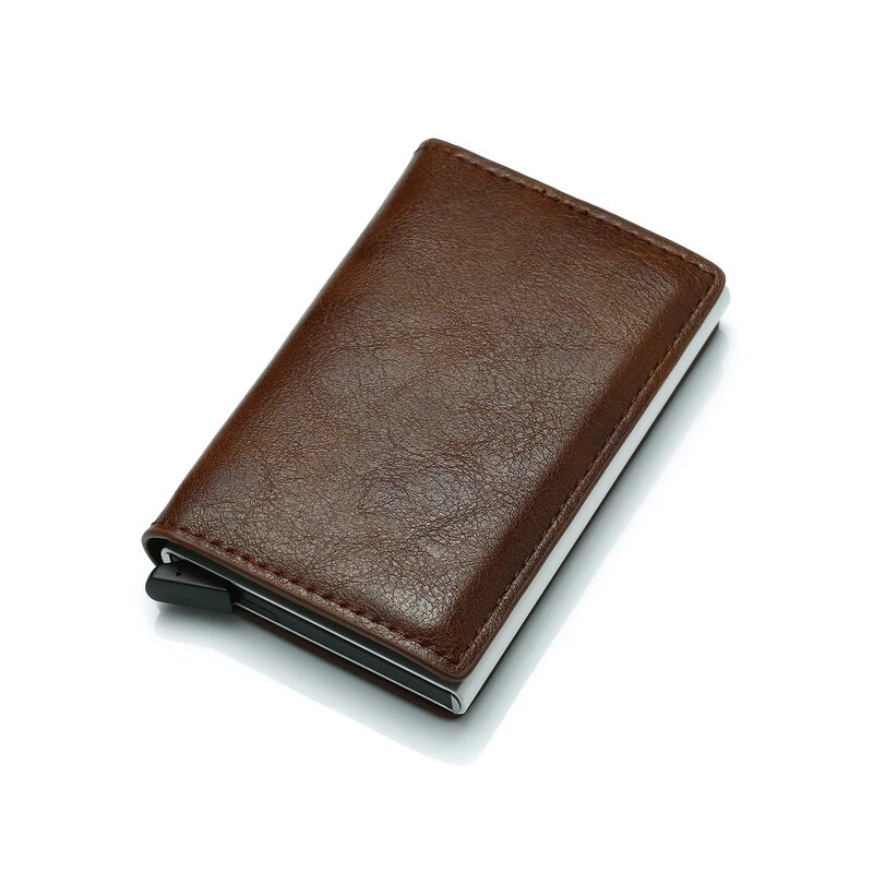 محفظة جلدية من ألياف الكربون ، حامل بطاقة مخصص ، أسود تتفاعل ، هدايا شخصية للرجال