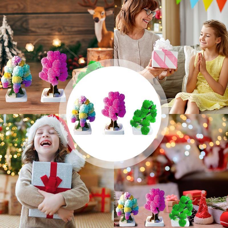 كريستال شجرة عيد الميلاد لعبة للأطفال ، شجرة عيد الميلاد السحرية ، شجرة النمو السحرية ، مجموعات العلوم ، هدية الجدة للبنين والبنات