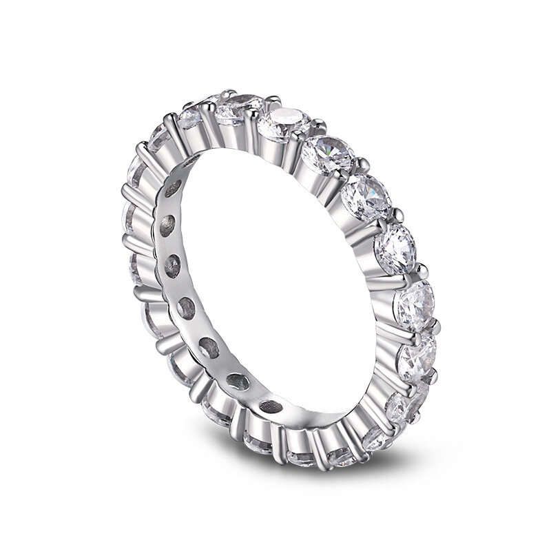 S925 خاتم ألماس من الفضة النقية للنساء ، فاخر خفيف ، كامل ، إحساس مناسب ، جديد ،