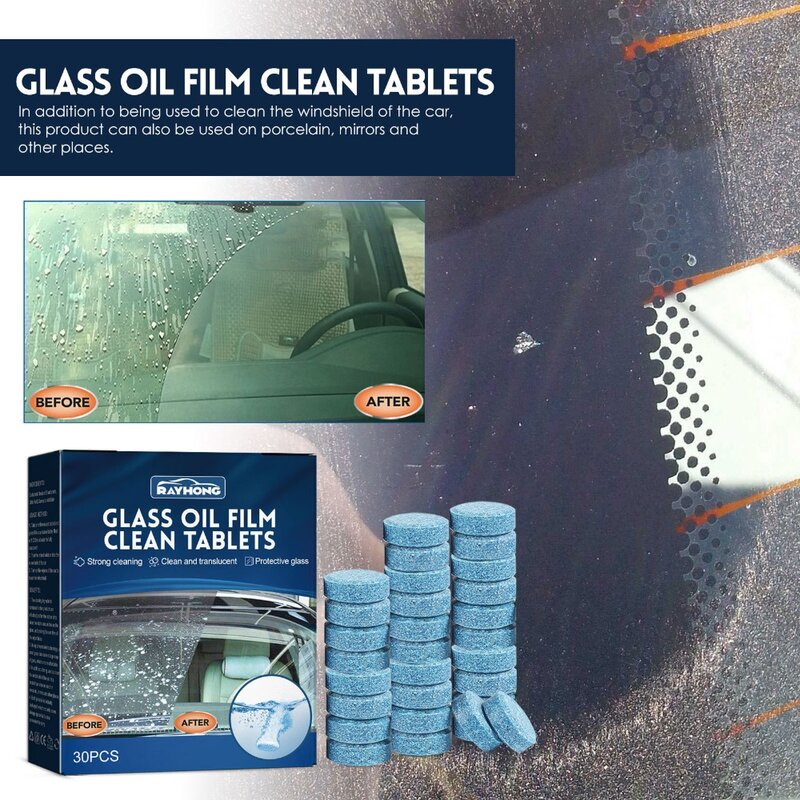 جديد منظف ممسحة الزجاج الأمامي للسيارة زجاج السيارات غسالة المرحاض أقراص فوارة سيارة الزجاج الأمامي تنظيف نظافة الصلبة