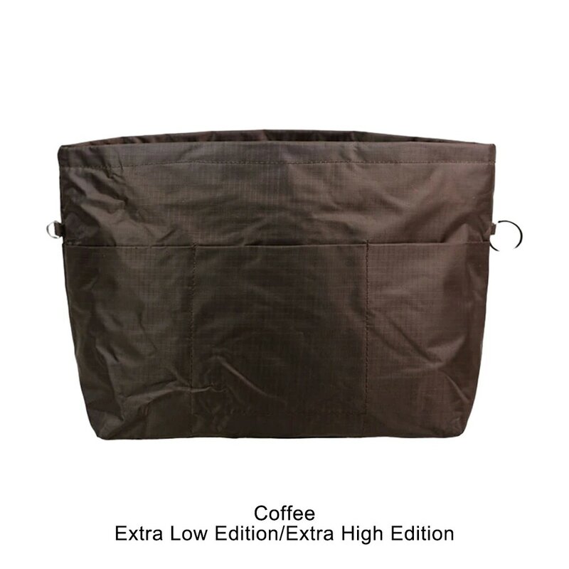 نايلون حقيبة بطانة قابلة للتوسيع ، منظم مستحضرات التجميل ، عقد الملحقات ، قدرة عالية ، قصيرة الكاكي ، 31 ، 14 ، 21 سنتيمتر