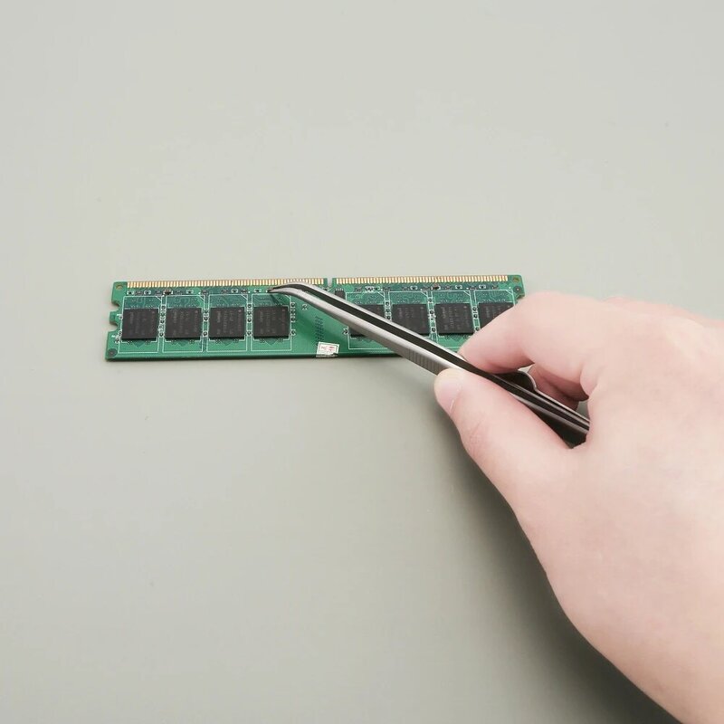 الدقة منحني تلميح الشريحة قفل الملقط الفولاذ المقاوم للصدأ مكافحة ساكنة أدوات إصلاح صغيرة لمكونات الالكترونيات Jwelery