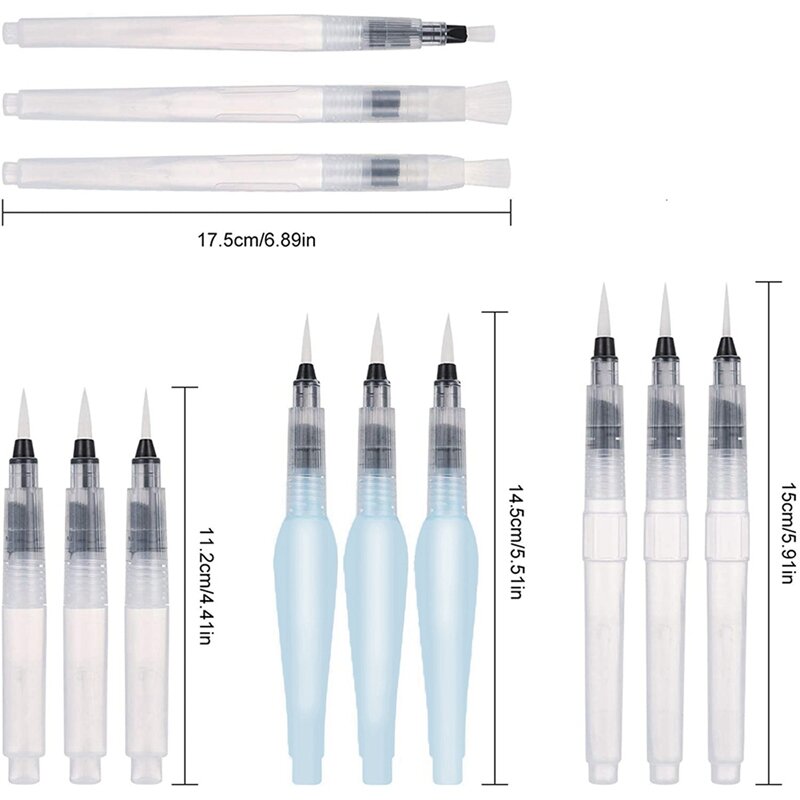 مجموعة أقلام ألوان مائية ، مستلزمات فنية قابلة لإعادة الملء ، أقلام تلوين الحبر والماء ، 36 عبوة