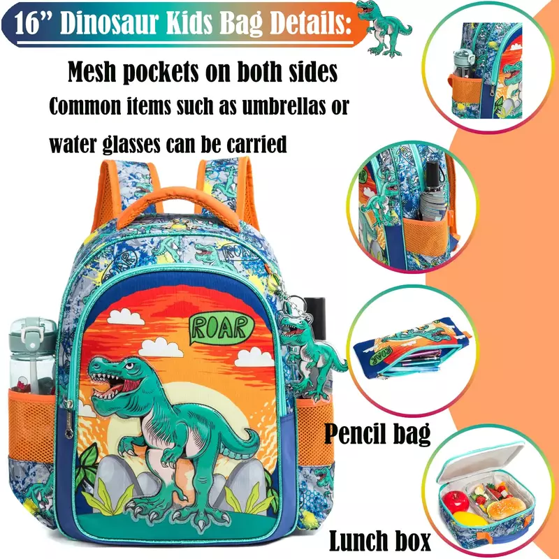 حقائب مدرسية بطراز جديد من BIkab حقيبة ظهر للأولاد حقيبة ظهر مدرسية للأولاد حقيبة ظهر مدرسية للأولاد ديناصورات حقيبة ظهر Kawaii حقيبة ظهر للأطفال