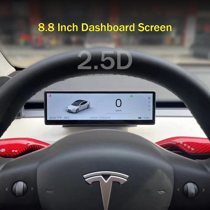 شاشة Dahsboard ذكية ساتونيك لاسلكية لسيارة تسلا موديل 3 و Y ، دعم سيارة ، أندرويد تلقائي ، كاميرا فتحة تهوية مجانية ،
