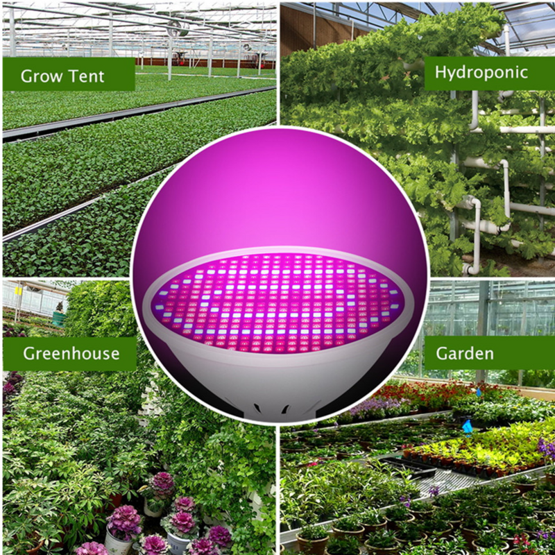 LED تنمو ضوء ضوء النمو المائية E27 Led تنمو لمبة الطيف الكامل 220 فولت UV مصباح النبات زهرة الشتلات جودة عالية