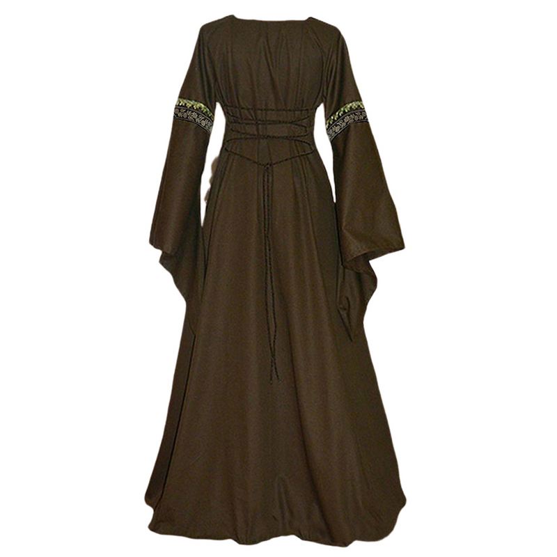 أزياء تنكرية نسائية في العصور الوسطى ، فستان طويل ، دانتيل ، إيرش فوق ، ثوب كلاسيكي ، كرنفال الهالوين ، بدلة شيطان