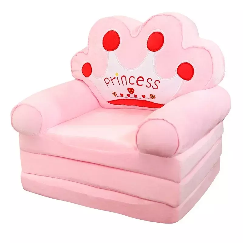 سرير أريكة للأطفال على شكل حيوانات ، طفل صغير ، كرسي بذراعين مزدوج الاستخدام ، كرتون قابل للطي ، مقعد سرير صغير