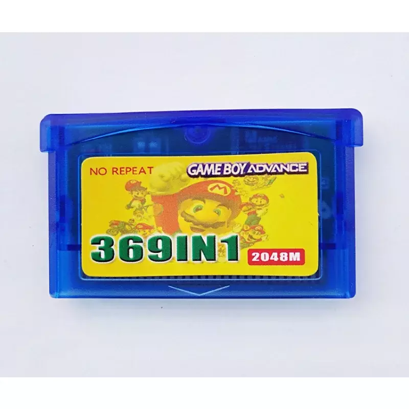 خرطوشة لعبة GBA-Gameboy المتقدمة مع عبوة الكاسيت ، 369 في 1 ، الإنجليزية