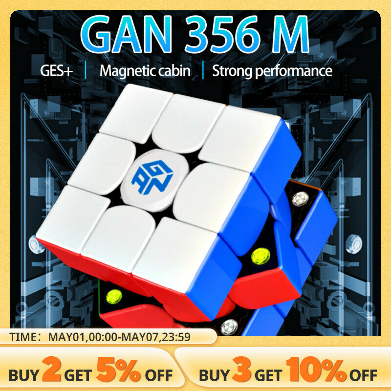 GAN ، M 3x3 مكعب سحري مغناطيسي السرعة بدون لصق Gan M محترف x GAN M Cubo Magico Puzzle
