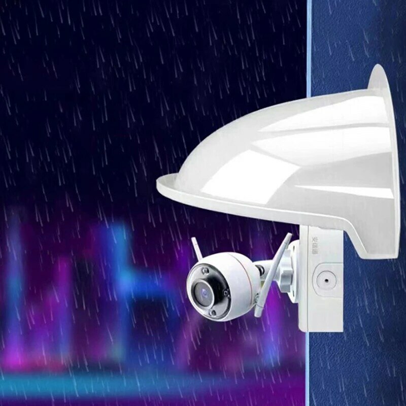 غطاء كاميرا CCTV بقوس جانبي مضاد للوهج ، درع طقس المطر والشمس ، قبة البرج