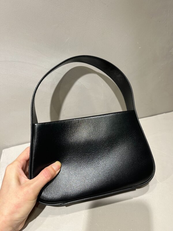 حقيبة يد جلدية بسيطة للنساء ، تصميم من جلد البقر ، حقيبة صغيرة عتيقة