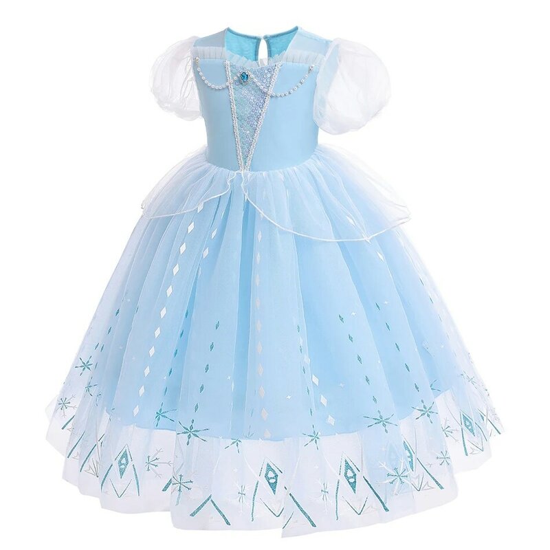 فستان ملكة الثلج إلسا للفتيات ، زي الأميرة التنكري ، ملابس الأطفال ، ثوب حفلة الكرنفال ، ملابس الأطفال للهالوين ، ملابس أنيقة