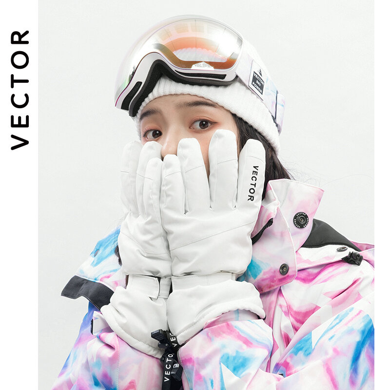 VECTOR Ski-قفازات الشتاء الدافئة للنساء, قفازات تزلج مقاومة للماء قفازات التزلج على الجليد ركوب الدراجات النارية قفازات الثلج في الهواء الطلق 2020 جديد