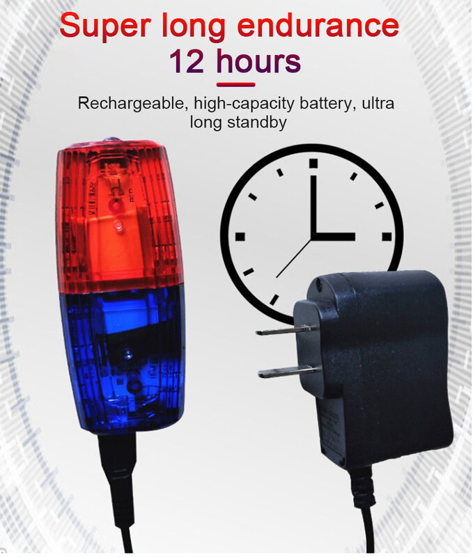 LED ليلة تشغيل السلامة تحذير ضوء شحن أضواء وامض الأحمر والأزرق مصباح إشارة أضواء الكتف الكتف كليب