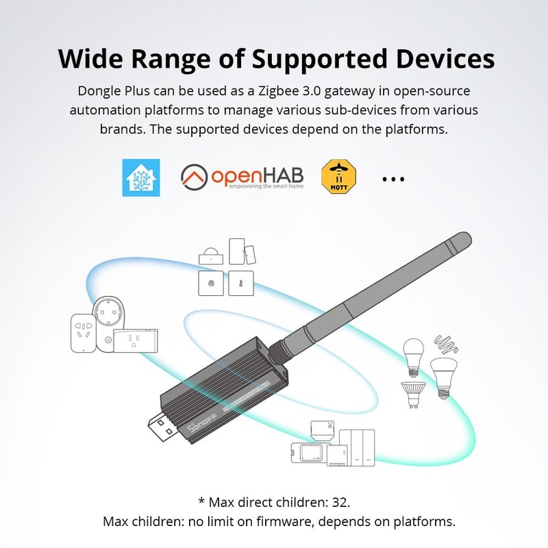 جهاز SONOFF ZB Dongle-E USB دونغل بلس زيجبي 3.0 العالمي بوابة دعم مساعد المنزل زيجبيت 2mqtt راسبيان أوبونتو ماكوس