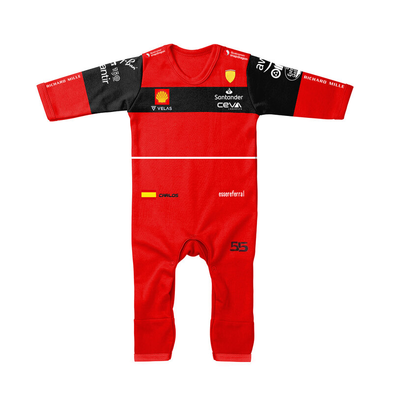 2022 جديد الموسم F1 سباق F1-75 نموذج 16-55 متر الطفل بذلة الأحمر المتطرفة الرياضة مروحة رومبير داخلية وخارجية الملابس