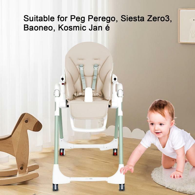 غطاء كرسي طعام من الجلد الصناعي للطفل ، غطاء مقعد ناعم مع بطانة ، وسادة وسادة كرسي عالية للربط Perego Siesta Zero 3
