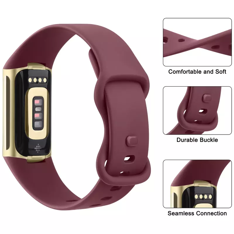 حزام (استيك) ساعة ل Fitbit تهمة 5 حزام معصمه استبدال TPU الرياضة سوار ل Fitbit تهمة 5 الذكية حزام (استيك) ساعة الملحقات