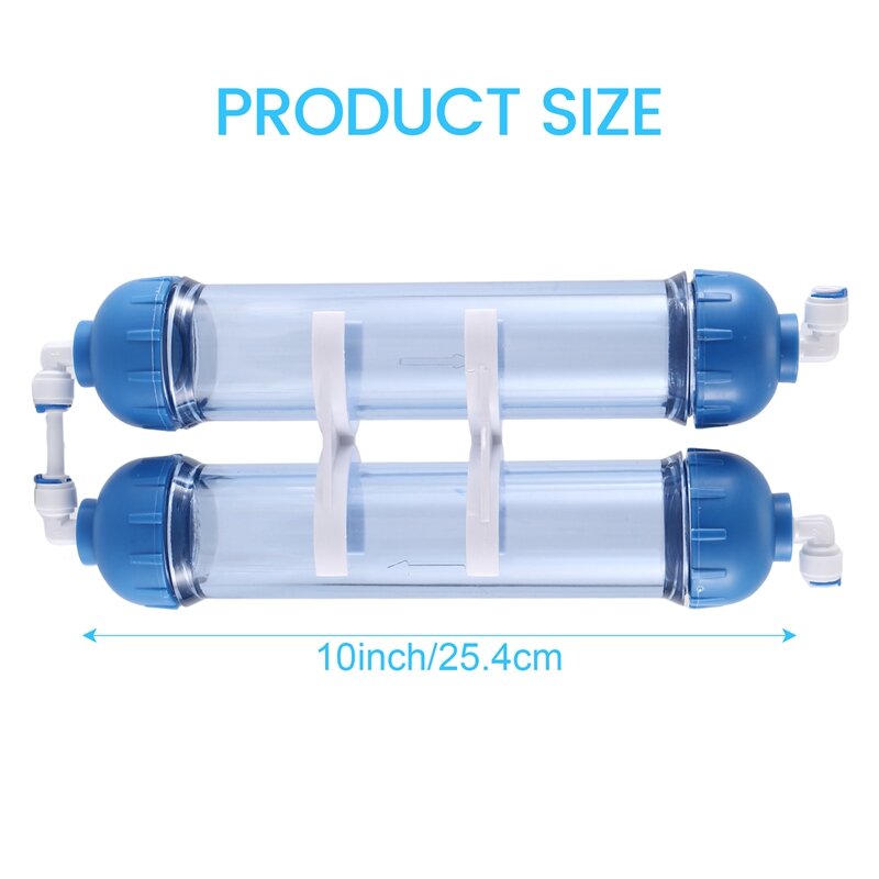 جهاز تنقية المياه لنظام التناضح العكسي ، خرطوشة T33 ، عبوة ذاتية الصنع ، زجاجة فلتر صدفية ، 4 تركيبات ، 2 ، من من من من 50