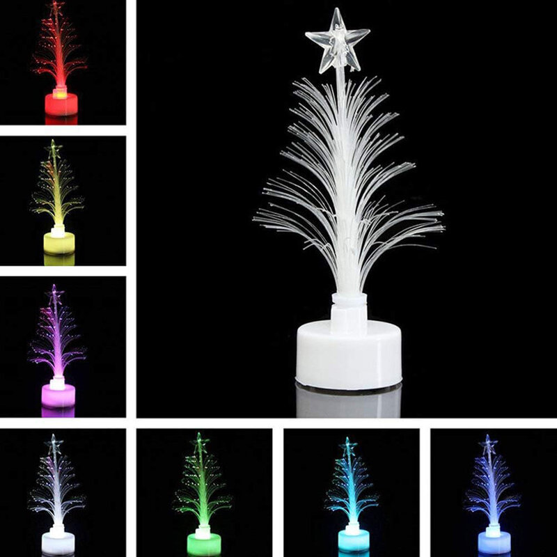 إضاءة ليلية ليد لشجرة عيد الميلاد متغيرة الألوان ، مصباح منضدة من الألياف البصرية ، زينة سطح المكتب ، إضاءة جو العطلة ، ديكور المنزل ، 10: