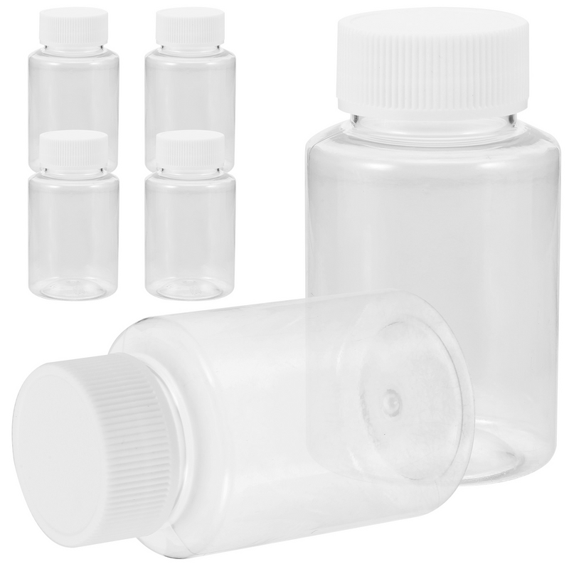 زجاجات الكاشف الكيميائي الفارغة ، زجاجات عينات صغيرة مختومة مع أغطية ، قارورة تخزين محكمة الغلق للمختبر ، 6 *