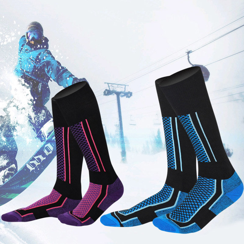 جوارب التزلج سميكة القطن الرياضة على الجليد جوارب ضغط جولف الرياضة الجوارب جوارب منع الدوالي الجوارب الحرارية