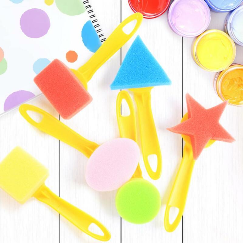 Good Quality Sponge Stamps Safe to Use Lightweight Sponge Seal Drawing Toys  Painting Stamps    Stamp Brushes 6Pcs