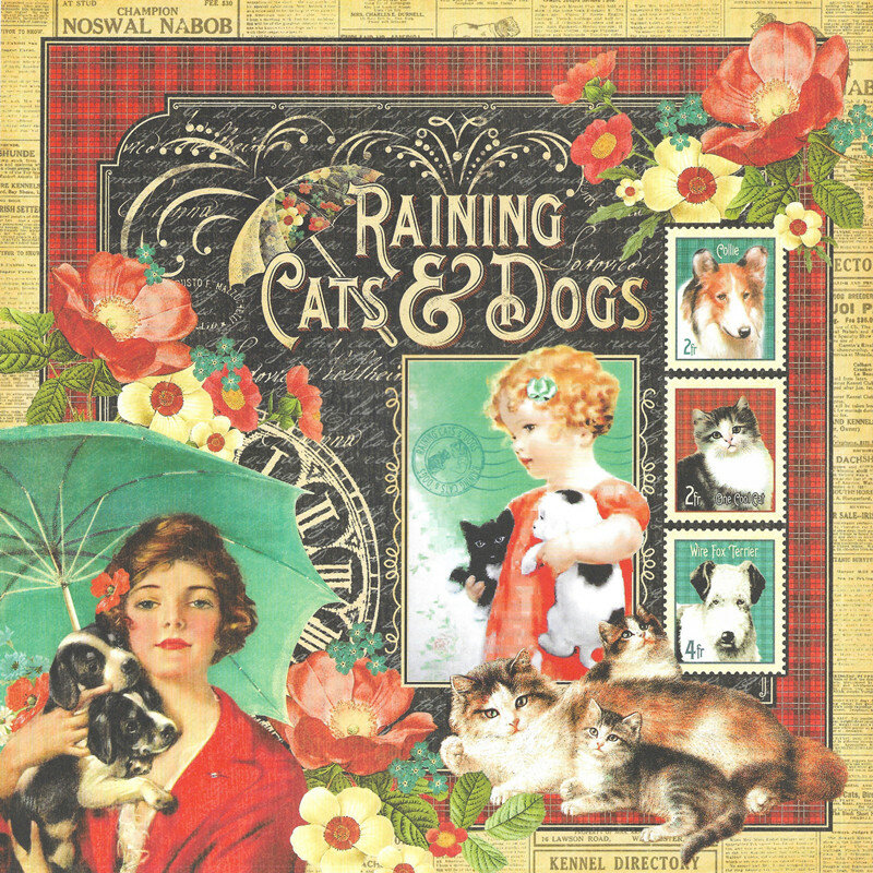 1 حزمة Vintage القطط الكلاب و سيدة ملصق DIY بها بنفسك الحرفية سكرابوكينغ ألبوم غير المرغوب فيه مجلة ملصقات الزخرفية