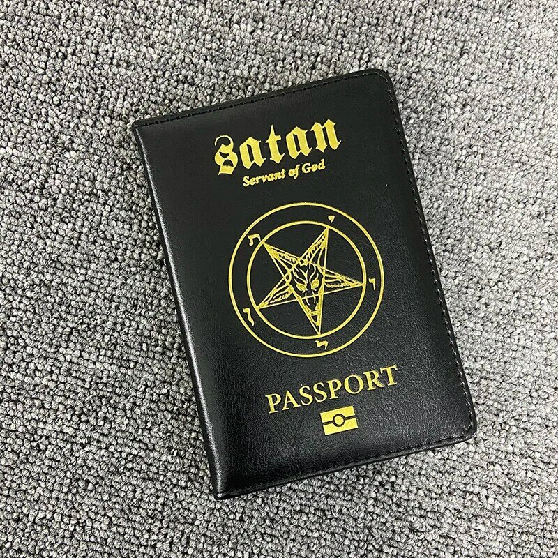 الشيطان خادم الله حامل جواز سفر بو الجلود Passeport حافظة السفر المحفظة يغطي لجوازات السفر