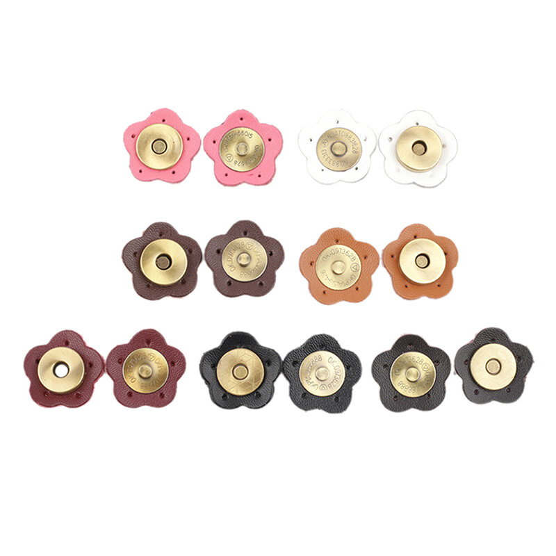 Bag Magnetic Buttons Genuine Leather Bronze for Women Handmade DIY Handbag Fastener Accessories