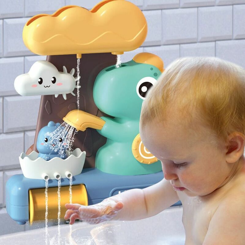 ألعاب مياه للحمام للأطفال حيوانات كرتونية ديناصورات تجميع أنابيب رأس دش حمام لعب أطفال لعبة مائية هدية