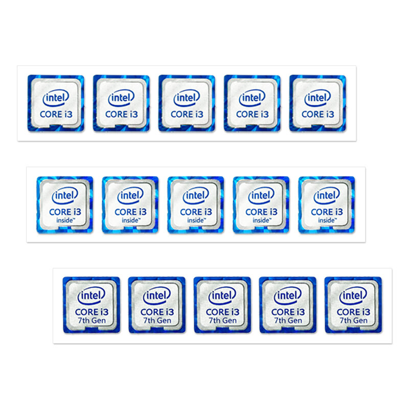 ملصق تسمية لأجهزة الكمبيوتر المحمول ، سطح المكتب ، وحدة المعالجة المركزية ، زيون ، معالج بنتيوم ، سيليرون ، إنتل كور 7 ، 8 ، الجيل التاسع كور i3 ، i5 ، i7 ، 5 * *