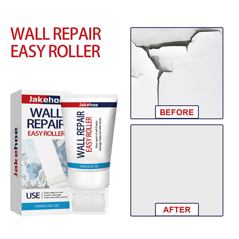 مجموعة معجون إصلاح جدران مضادة للتشقق المنزلية ، قوة عالية ، إصلاح ثقب صغير لأسطح الجدران