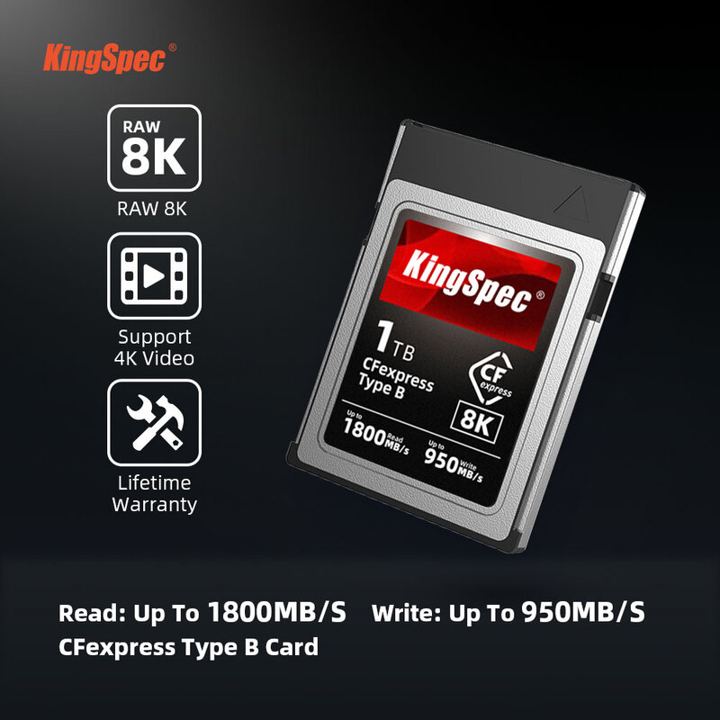 بطاقة كينجسبيك CFexpress 256GB 512GB CF express عالية السرعة بطاقة الذاكرة للكاميرا الخام 4K الفيديو