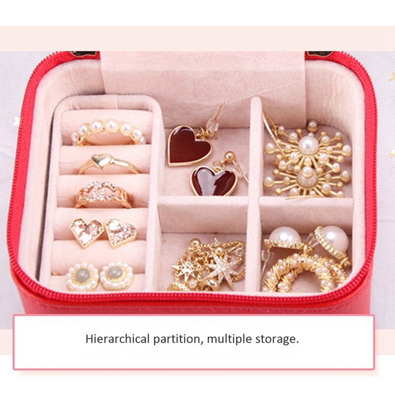 Jewelry Box Display Rack Storage Box Necklace PU Storage Box Travel Portable Storage Box
