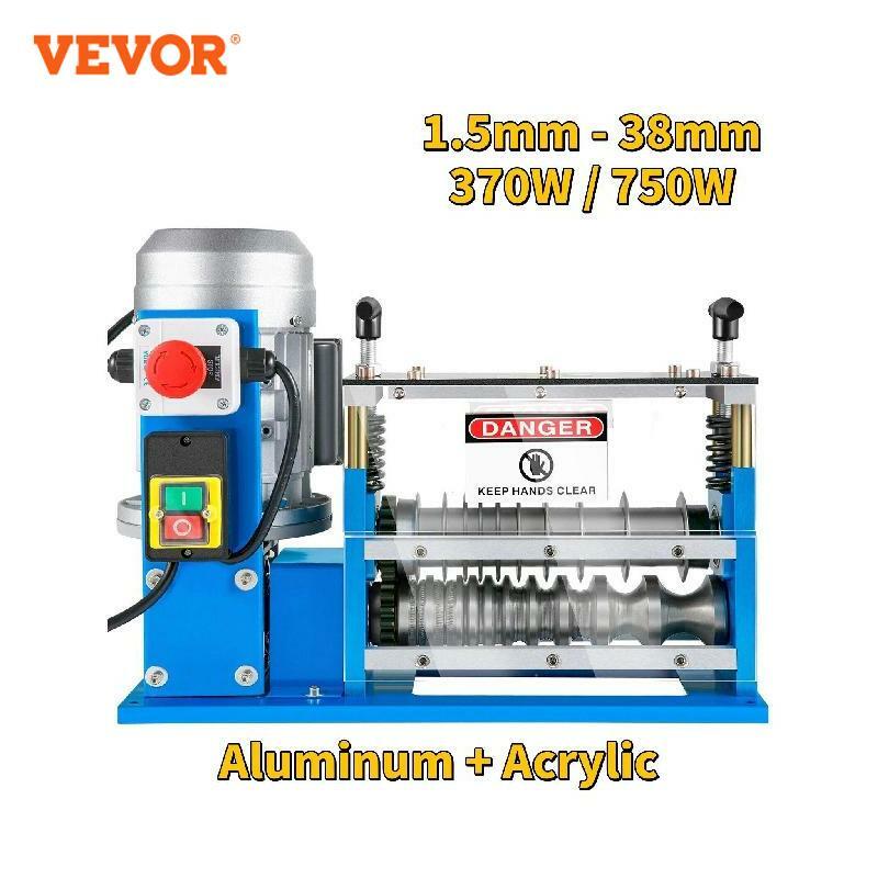 ماكينة تجريد الأسلاك الكهربائية VEVOR ث/شفرة 1.5 مللي متر-38 مللي متر كابل متجرد لإزالة البلاستيك والمطاط من سلك ، إعادة تدوير النحاس