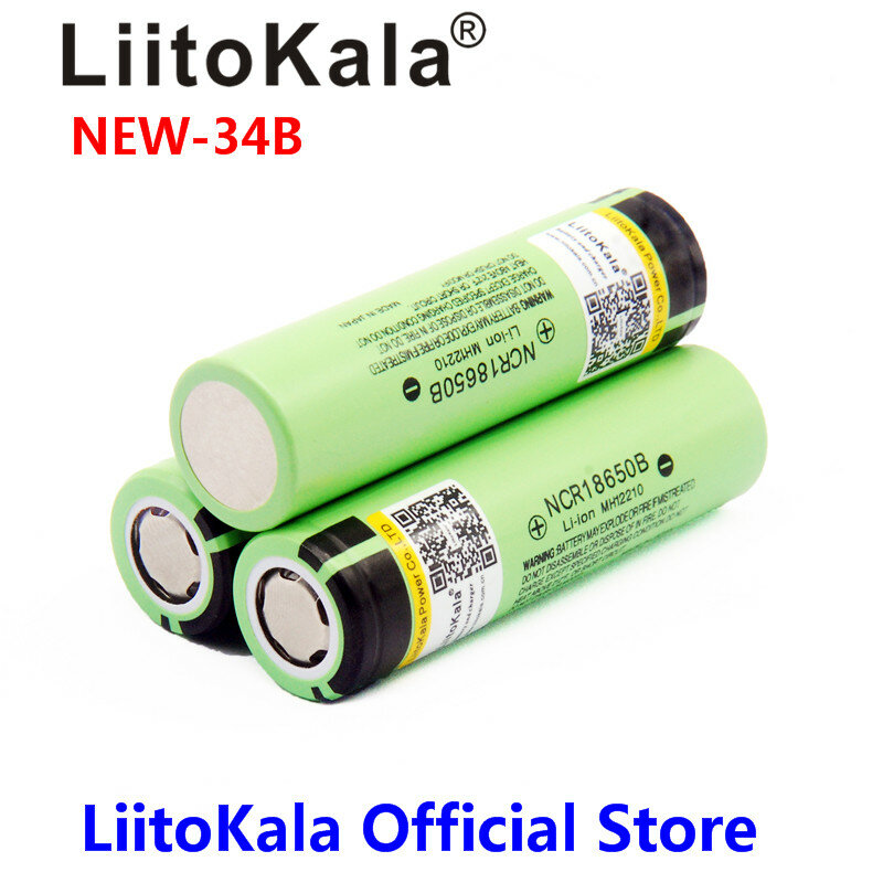 حار LiitoKala جديد الأصلي NCR18650B 34B 3.7 فولت 18650 3400mAh بطارية ليثيوم قابلة للشحن بطارية مصباح