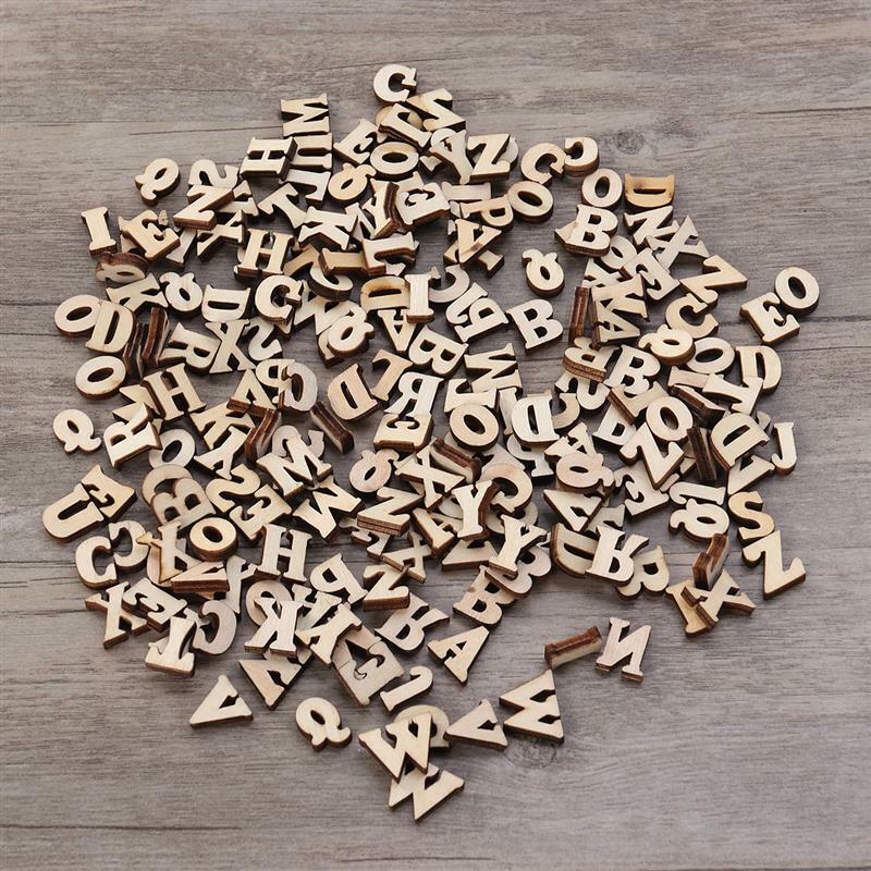 الحروف الخشبية الخشب الأبجدية شريحة الحرف للزينة الأشكال غير المكتملة فارغة الحرفية حرف صغير خارج قطع غير مصبوغ